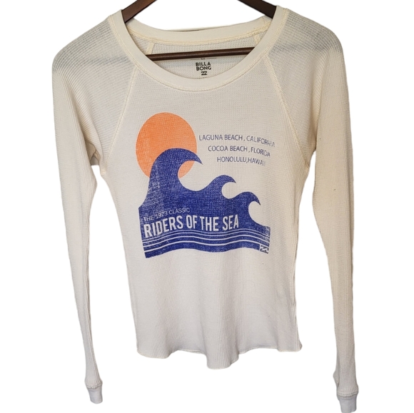 Billabong Tops - Billabong Long Sleeve Waffle Knit Top